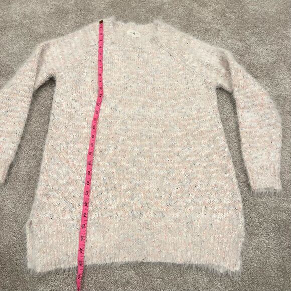 Lou and Grey Women's Chunky Fuzzy White Multi Sweater Size XS - Picture 7 of 8